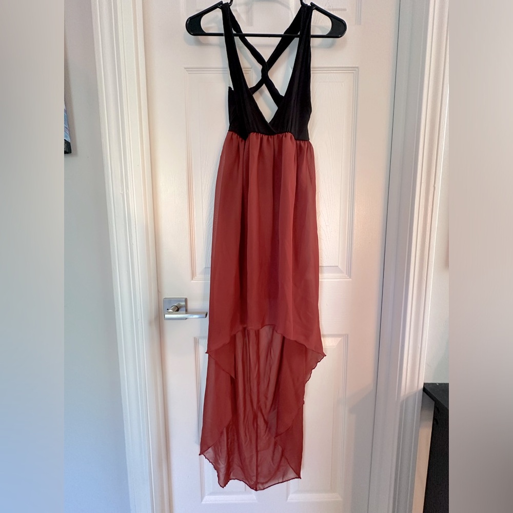 Boutique Small Open Back HighLow Dress
